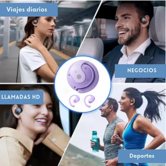 🎧 Auriculares Deportivos Bluetooth OWS – Sonido Envolvente 8D